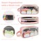 Wrapables 2 Compartment Large Grid Transparent Mesh Pencil Case, Pencil Pouch for Stationery Tools, Makeup, and Travel, Pink